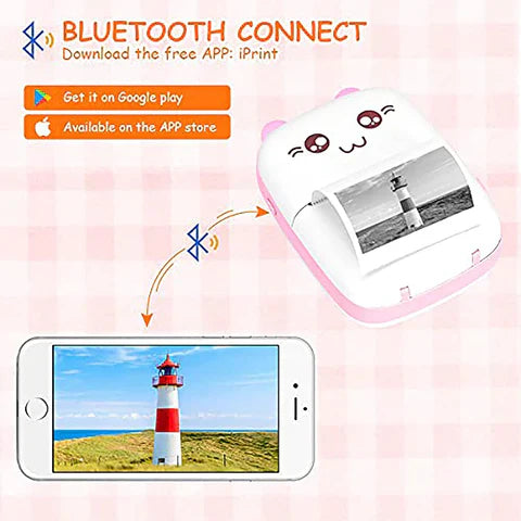 Mini Impresora Portátil Bluetooth Gato + Envió Gratis