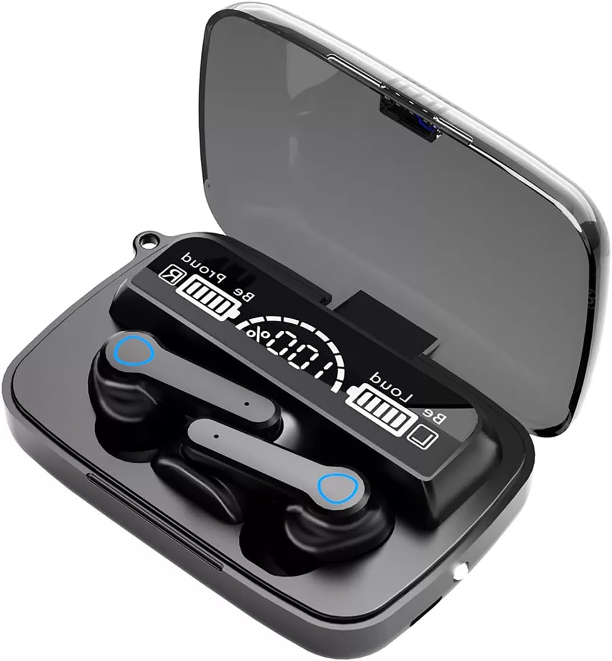 AURICULARES INALÁMBRICOS M19 CON PANTALLA LED, MICRÓFONO Y SONIDO ESTÉREO