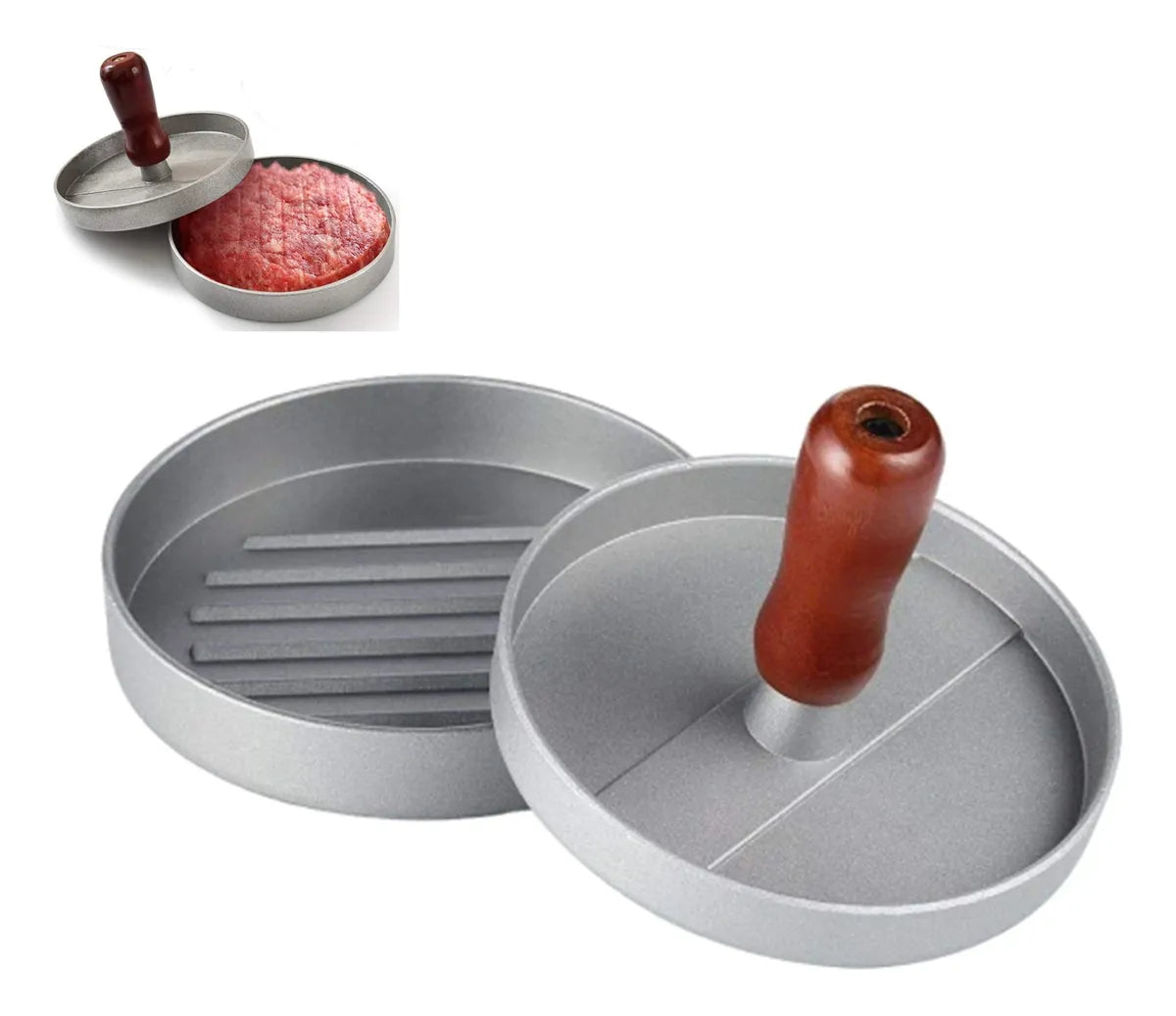 2 MOLDES PARA HAMBURGUESAS - ANTIADHERENTE