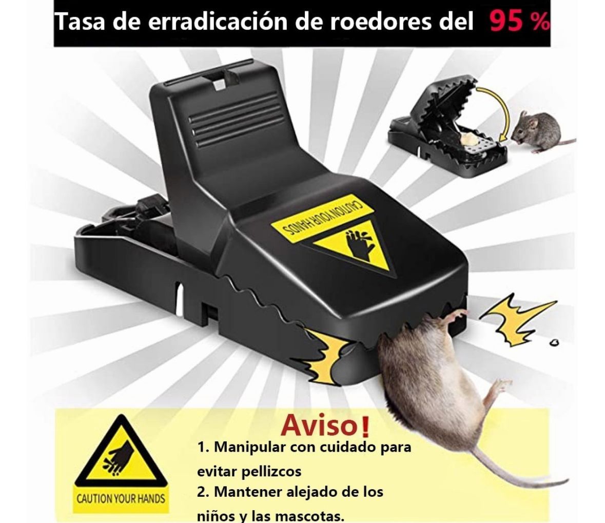 TRAMPA PARA RATAS Y RATONES (PACK 4 UNIDADES)