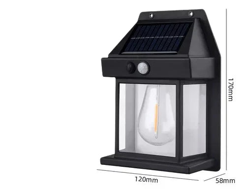 2 LÁMPARAS CON PANEL SOLAR PARA EXTERIORES